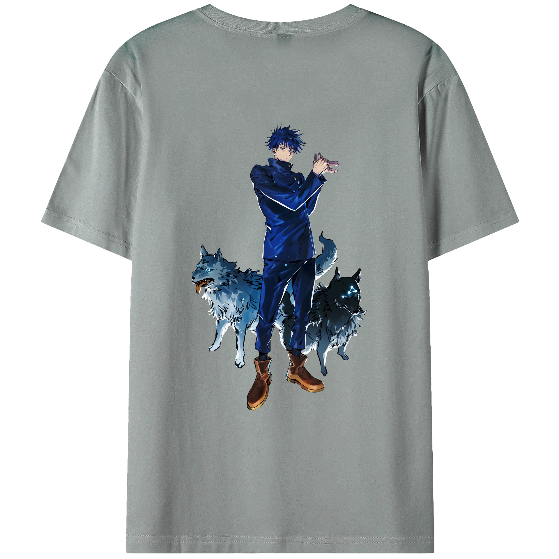（画像用） 呪術廻戦 Jujutsu Kaisen 綿100％ メンズ半袖Tシャツ（バックプリント） 通気性